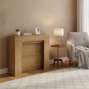 Consolle allungabile 90x25/211 cm NIVES Quercia Natura allunghe interne