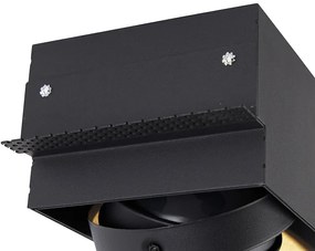 Set di 6 faretti da incasso neri GU10 AR111 senza bordi - Oneon