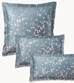 Federa in raso di cotone con stampa floreale Sakura