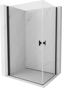 Mexen Mist-B Duo cabina doccia a battente 100 x 90 cm, trasparente, nero - 8A2-100-090-70-00