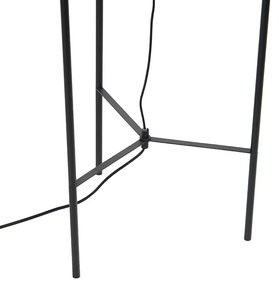 Lampada da terra di design nera con vetro fumé - Bliss