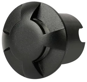 Brilagi - GROUNDRAY Luce LED da esterno incassabile nel terreno, 1W, 230V, nera, IP67