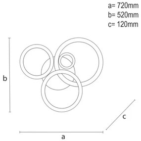 Lampadario a plafone LED dimmerabile LED/120W/230V 3000-6500K + telecomando