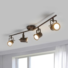 Lindby Plafoniera a 4 luci, stile rustico