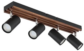 Globo 57909-4 - Faretto KAYDEN 4xGU10/25W/230V nero