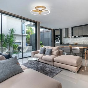 Ventilatore da soffitto Nature WiFi legno , D. 79 cm MANTRA