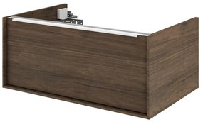 Mobile da bagno sotto lavabo Neo marrone satinato L 75 x H 32 x P 48 cm 1 cassetto, lavabo non incluso