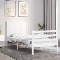 Giroletto con Testiera Bianco Small Single Legno Massellocod mxl 104970