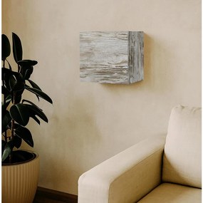 Pensile bagno Portofino grigio antico in vetro, 1 anta apertura da sinistra P 15 x L 30 x H 30 cm