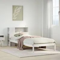 Letto Libreria senza Materasso Bianco 100x200 cm Legno di Pino 3321566