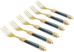 Posate di Lusso Set 6pz Forchette Dolce Arianna Oro - Rivadossi Sandro