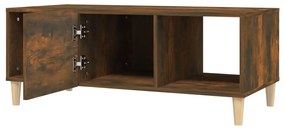 Tavolino da salotto rovere fumo 102x50x40 cm legno multistrato