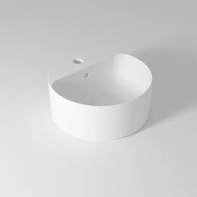 Lavabo da appoggio Open OLYMPIA CERAMICA tondo D40 cm in ceramica con foro bianco