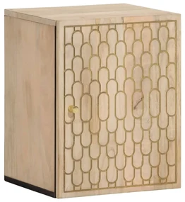 Mobile da bagno a parete 38x33x48 cm in legno massello di mango