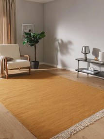 benuta Pop Tappeto di lana Liv Giallo 120x170 cm - Tappeto fibra naturale