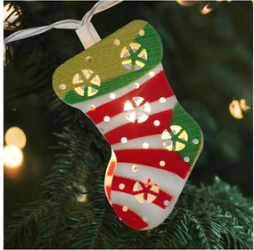 Catena luminosa LED da esterno 10xLED/2xAA 1,65 m IP44 bianco caldo con calze