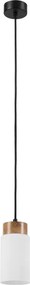 Lampada a sospensione con cavo MARKUS 1xE27/15W/230V nero/rovere