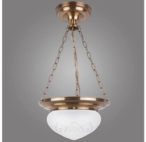 Kemar RI/PL/W/M - Lampadario a sospensione con catena RINAMA 1xE27/100W/230V ottone