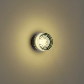 Lampada da parete di design nera con vetro verde chiaro IP44 - Michele