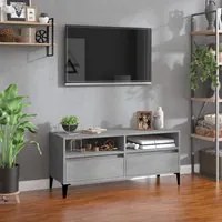 Mobile per TV Grigio Cemento 100x34,5x44,5 cm Legno Multistrato 831905