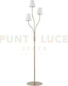 Piantana canto oro e bianca 3 luci attacco g9 38,5x158cm in metaall...