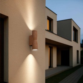 Applique Conica a Clessidra Bidirezionale IP65 GU10 - Corten