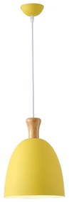 Lampadario a sospensione con filo 1xE27/15W/230V giallo diametro 23 cm