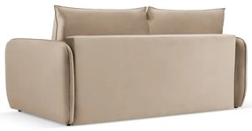 Divano letto in velluto beige 194 cm Vienna - Cosmopolitan Design