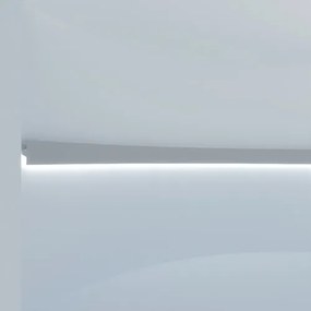 Cornice Pitturabile Squadrata per Pareti Curve per Strisce LED - 2m Variante Lunghezza 2 Metri