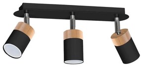 Luce Spot a LED JOKER BLACK WOOD 3xGU10/8W/230V
