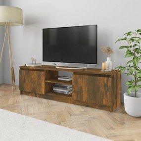 Mobile tv rovere fumo 120x30x35,5 cm in legno multistrato
