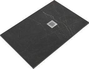 Piatto doccia SANYCCES in resina STRATO grafite L 80 x L 190 cm