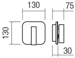 Redo 01-1492 - Lampada da parete LED QUDA LED/6W/230V + LED/3W CRI 90 USB nera