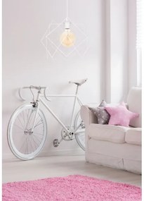 Lampadario a sospensione con filo GALL 1xE27/60W/230V bianco