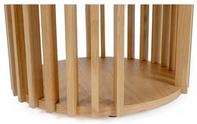 Tavolino in legno di quercia , ø 53 cm Drum - Woodman