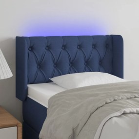 Testiera A Led Blu 83x16x78/88 Cm İn Tessuto /