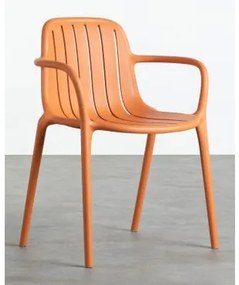 Sedia da Pranzo in Polipropilene Brand Arancione Chiaro - The Masie