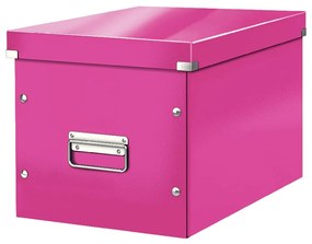Scatola di cartone rosa con coperchio 32x36x31 cm Click&amp;Store - Leitz