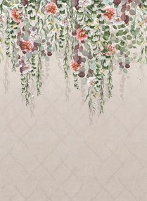 Osborne & Little Carta da parati panoramica Eucalyptus - Linen/ Coral