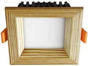 APLED -Lampada LED SQUARE WOODLINE LED/6W/230V 3000K 12x12 cm pino legno solido