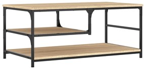 Tavolino da salotto rovere sonoma 90x49x40 cm legno multistrato