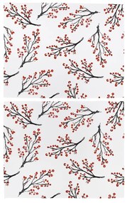 Tovagliette di stoffa natalizie in set da 2 45x35 cm Rowan Berries - Butter Kings