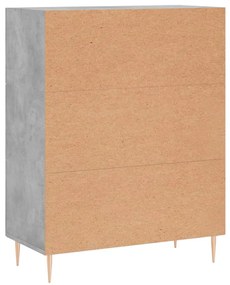 Credenza Grigio Cemento 69,5x34x90 cm in Legno Multistrato