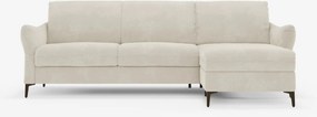 Dalia divano letto angolare con vano contenitore - materasso alto 18 cm in raffinato tessuto smacchiabile T30