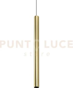 Look round sospensione 1 luce attacco gu10 ottone d.6x10cm