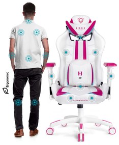 Sedia da gaming Diablo X-Ray Normal Size: Bianco Rosa