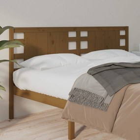 Testiera Per Letto Marrone Ambra 126x4x100 Cm İn Legno Di Pino /