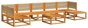 Set divano da giardino 8pz con cuscini legno massello di acacia