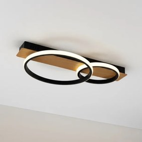 Plafoniera da soffitto LED ROWENA LED/14W/230V nero/marrone