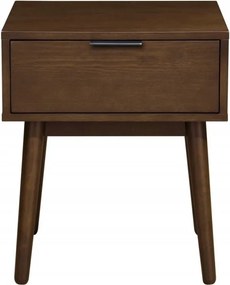 Comodino Cassina in noce - H53 cm